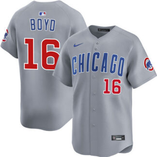 Men's Chicago Cubs #16 Matthew Boyd Grey Limited Stitched Baseball Jersey