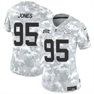 Women's Kansas City Chiefs #95 Chris Jones 2024 F.U.S.E Arctic Camo Salute To Service Limited Stitched Jersey Dzhi