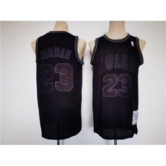 Men's Chicago Bulls #23 Michael Jordan Black Stitched Basketball Jersey LZCD