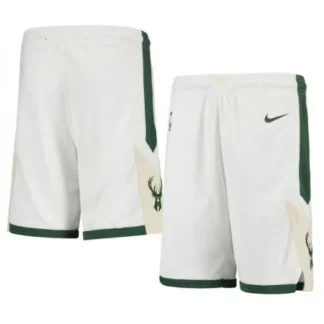 Men's Milwaukee Bucks White Shorts (Run Small) YWJV