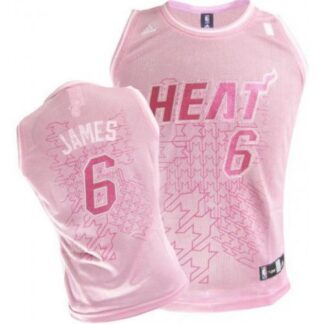 Cheap Miami Heat 6 LeBron James Women Pink Jersey