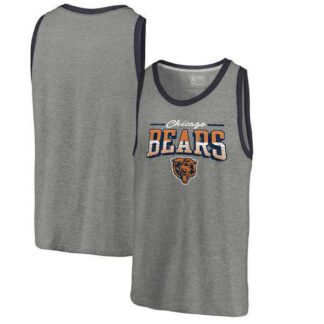 Chicago Bears NFL Pro Line by Fanatics Branded Throwback Collection Season Ticket Tri-Blend Tank Top - Heathered Gray