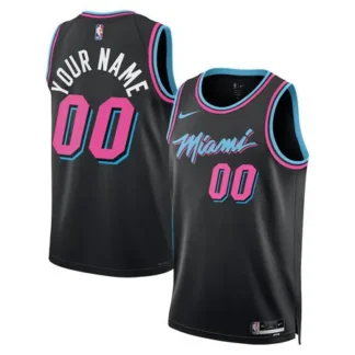 Men's Miami Heat Nike Black 2025/26 Swingman City Edition Custom Jersey