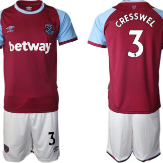 Men 2020-2021 club West Ham United home 3 red Soccer Jerseys