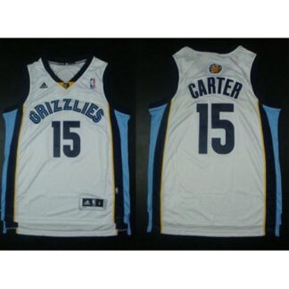 Grizzlies #15 Vince Carter Revolution 30 White Stitched NBA Jersey