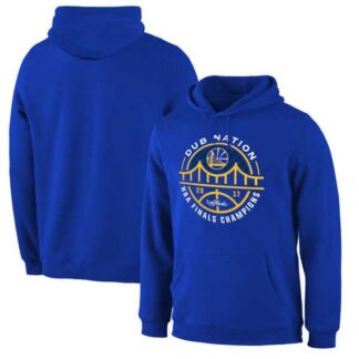 Men's Golden State Warriors 2017 NBA Champions Royal Pullover Hoodie2 FengYun