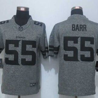 Nike Limited Minnesota Vikings #55 Barr Men's Stitched Gridiron Gray Jerseys
