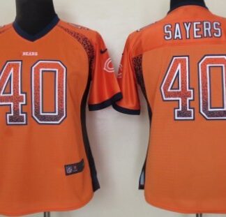 Chicago Bears #40 Gale Sayers Drift Fashion Orange Womens Jersey