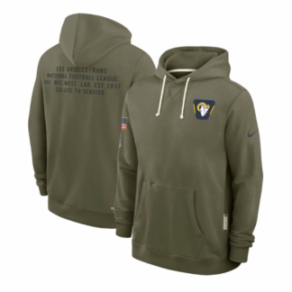 Los Angeles Rams Salute to Service Sideline Dominant Force NFL Pullover Hoodie