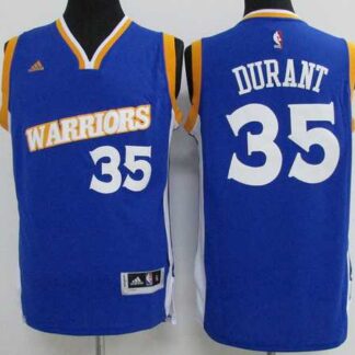 Golden State Warriors #35 Durant Blue 2017 Revolution 30 Swingman Stitched Jersey