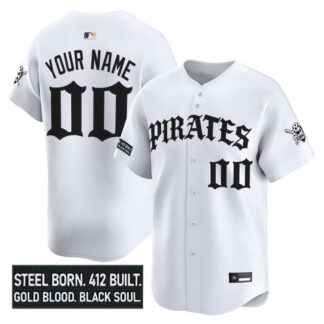Pittsburgh Pirates 'Old English Edition' Vapor Premier Limited Custom Jersey White - All Stitched
