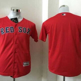 Youth Boston Red Sox Customized Red New Cool Base Stitched Baseball Jersey