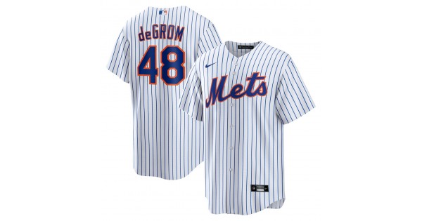 Jacob deGrom New York Mets Nike Home Replica Player Name Jersey - White - Image 2