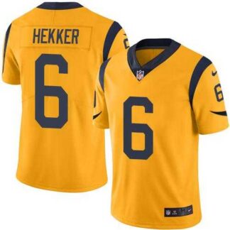 Nike Men & Women & Youth Rams 6 Johnny Hekker Yellow Limited Color Rush Jersey