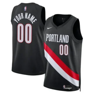 Women's Portland Trail Blazers Nike Black Swingman Icon Edition Custom Jersey
