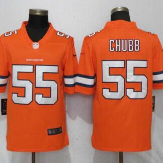 Nike Broncos 55 Bradley Chubb Orange Color Rush Limited Jersey