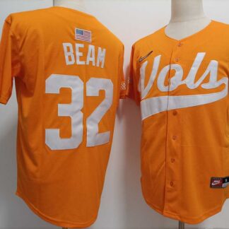 Men's Tennessee Volunteers #32 Drew Beam Orange Stitched Jersey