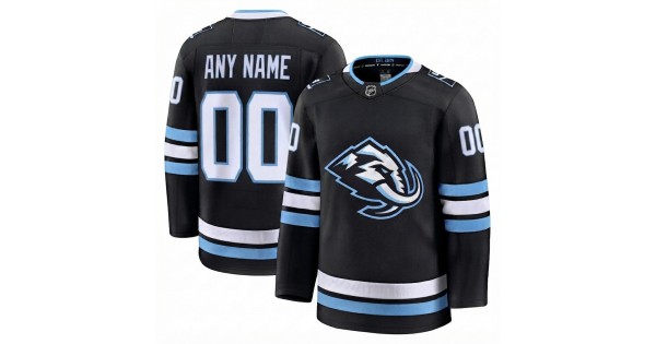 Men's Utah Mammoth Black Home Premium Custom Jersey - Image 2