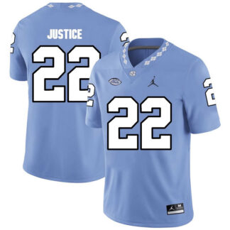 North Carolina Tar Heels 22 Charlie Justice Blue College Football Jersey Dzhi