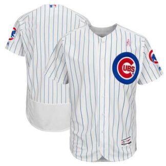 Cubs Blank White 2018 Mother's Day Flexbase Jersey Dzhi