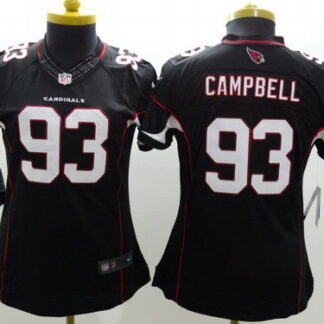 Nike Arizona Cardinals #93 Calais Campbell Black Limited Womens Jersey