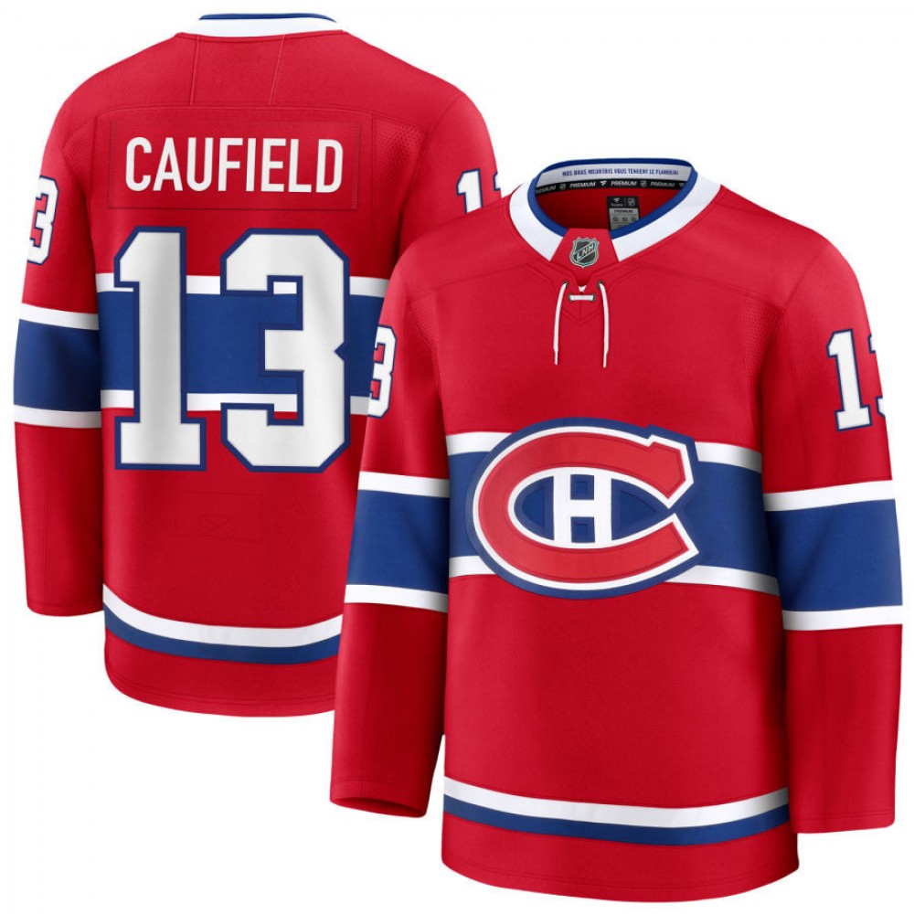 Cole Caufield Montreal Canadiens Home Premium Jersey - Red