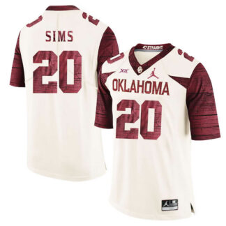 Oklahoma Sooners 20 Billy Sims White 47 Game Winning Streak College Football Jersey Dzhi