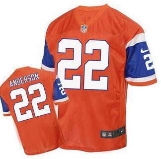 Men's Denver Broncos #22 C. J. Anderson Orange 1998 Retro Elite Jersey