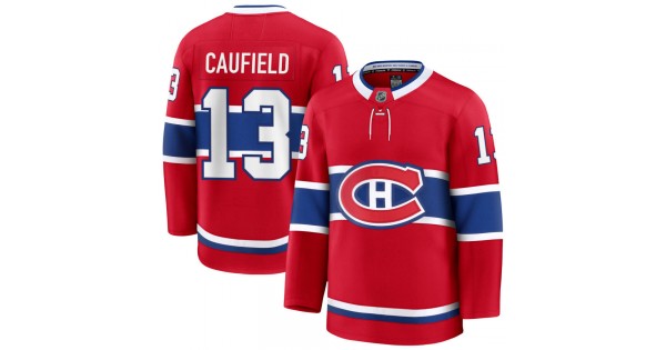 Cole Caufield Montreal Canadiens Home Premium Jersey - Red - Image 2