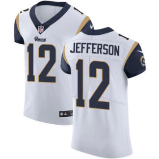 Nike Los Angeles Rams #12 Van Jefferson White Men’s Stitched NFL New Elite Jersey