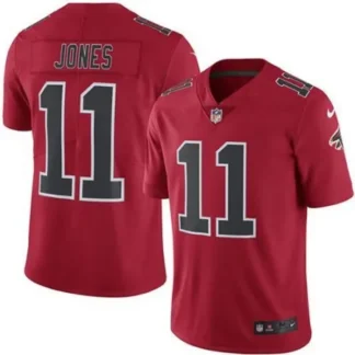 Falcons #11 Julio Jones Red Youth Stitched NFL Limited Rush Jersey