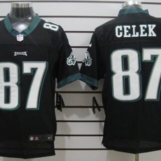 Nike Philadelphia Eagles #87 Brent Celek Black Elite Jersey