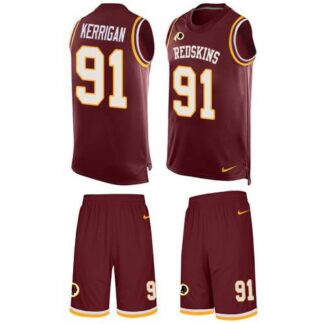 Nike Washington Football Team #91 Ryan Kerrigan Burgundy Red Team Color Men’s Stitched NFL Limited Tank Top Suit Je...