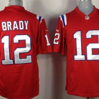 Nike New England Patriots #12 Tom Brady Red Game Jersey