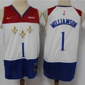 Pelicans 1 Zion Williamson White 2020-21 City Edition Nike Swingman Jersey