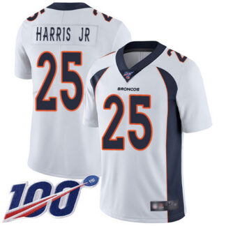Nike Denver Broncos #25 Chris Harris Jr White Men’s Stitched NFL 100th Season Vapor Limited Jersey