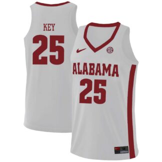 Alabama Crimson Tide #25 Braxton Key White College Basketball Jersey Dzhi