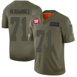 Nike New York Giants #71 Will Hernandez Camo Men’s Stitched NFL Limited 2019 Salute To Service Jersey