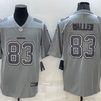 Men's Las Vegas Raiders #83 Darren Waller Grey Atmosphere Fashion 2022 Vapor Untouchable Stitched Limited Jersey