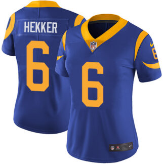 Nike Los Angeles Rams #6 Johnny Hekker Royal Blue Alternate Women’s Stitched NFL Vapor Untouchable Limited Jersey