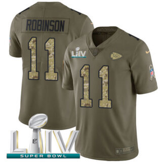 Nike Kansas City Chiefs #11 Demarcus Robinson Olive/Camo Super Bowl LIV 2020 Youth Stitched NFL Limited 2017 Salute...