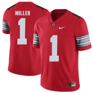 Ohio State Buckeyes 1 Braxton Miller Red 2018 Spring Game College Football Limited Jersey DingZhi